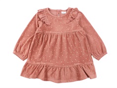 Name It light mahogany polka dot glitter dress